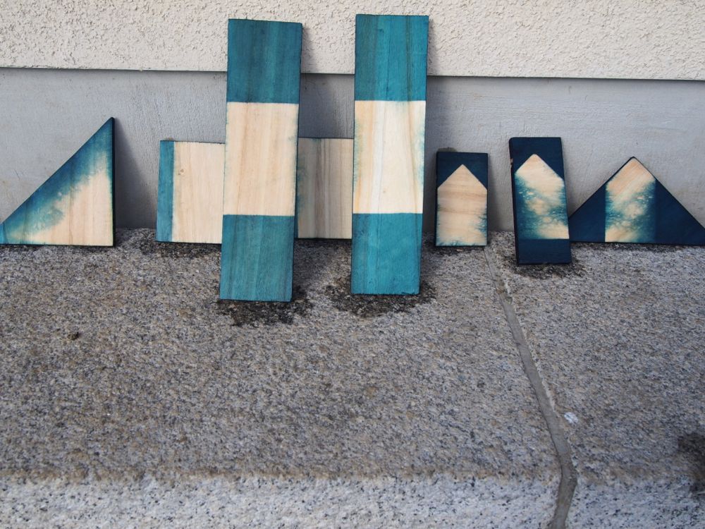 草木染め８：藍染め 板締め絞り | Shukuko Quilt - シュクコキルト